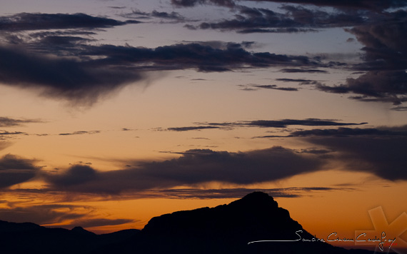 Chamechaude au coucher du soleil depuis Chamrousse