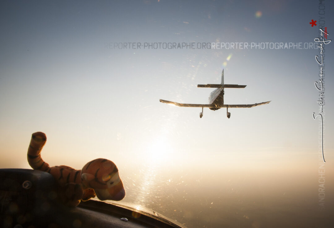 Tigrou vole en patrouille avec un Jodel DR 1050 [Ref:3311-17-0252]