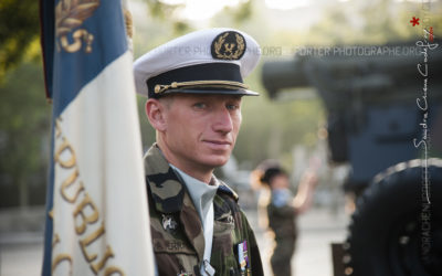 Porte-drapeau du Service des Essences des Armées [Ref:4013-09-0090]