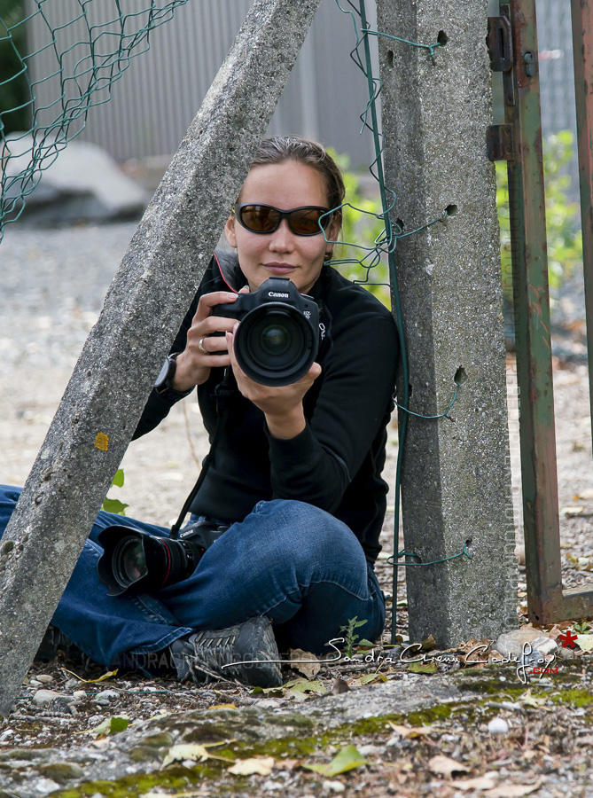 Photo en action de Sandra Chenu Godefroy lors d'entrainement cyno