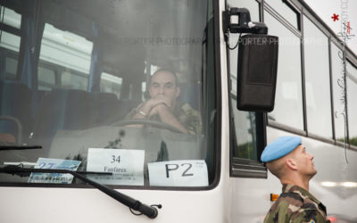 Militaires en attente lors du défilé du 14 juillet [Ref:4512-10-0164]