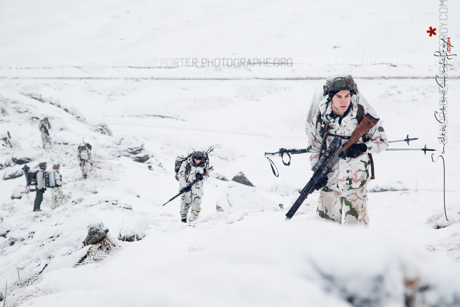 Des chasseurs alpins pendant l’exercice Cerces 2016