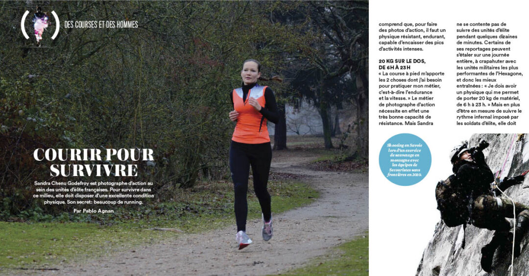 Courir pour survivre une ITW de Sandra Chenu Godefroy dans Runner's World 67